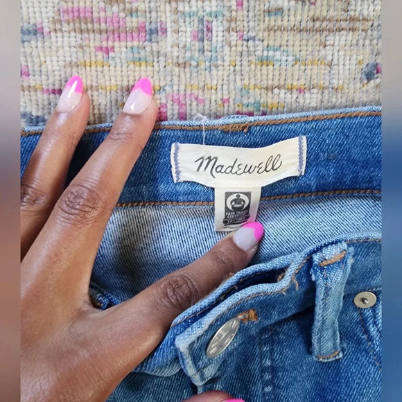 MADEWELL Jeans Women's 28 Blue Medium Wash High Rise Skinny Crop Denim Zip Fly - Picture 9 of 15